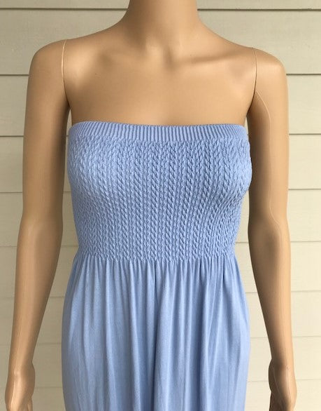 blue tube top maxi dress Tube Top Sequin Blue Maxi Dress RJ11580 main image 1
