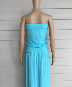 M. Rena Angel Blue Maxi Dress