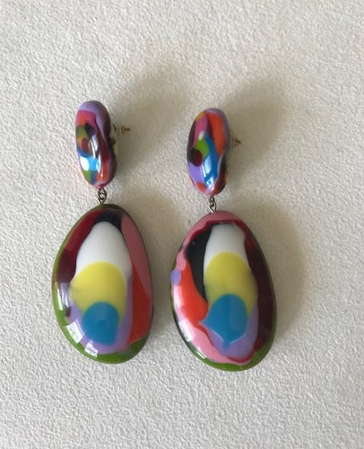 Jackie Brazil Double Pendant Earrings