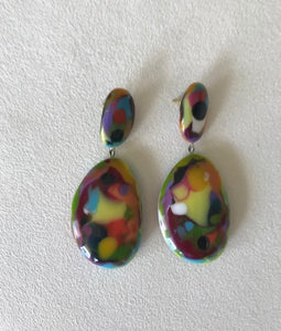 Jackie Brazil Double Pendant Earrings