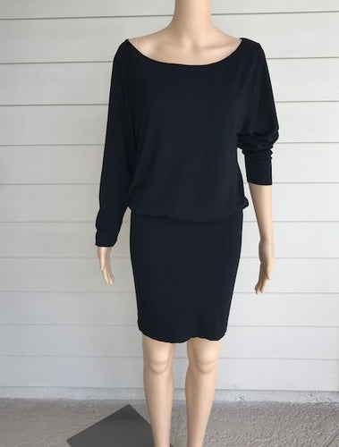 M. Rena Black Off Shoulder Dress
