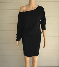 Load image into Gallery viewer, M. Rena Black Off Shoulder Dress