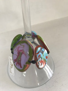 Jackie Brazil Multi Colored Oval Stretch Bracelet