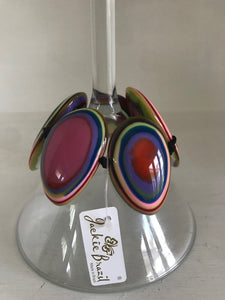 Jackie Brazil Multi Colored Oval Stretch Bracelet
