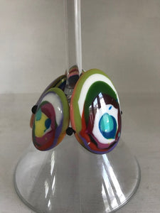 Jackie Brazil Multi Colored Oval Stretch Bracelet