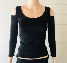 Load image into Gallery viewer, Last Tango Black Cold Shoulder Top