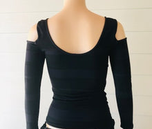 Load image into Gallery viewer, Last Tango Black Cold Shoulder Top