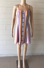 Load image into Gallery viewer, Multi Stripe Button Cami Dress
