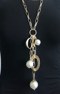 Gold and Pearl Necklace