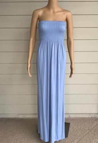 M. Rena Sky Blue Tube Top Maxi Blondie's Fashion & Frills M. Rena Sky Blue Tube Top Maxi Blondie's Fashion & Frills