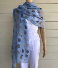 Load image into Gallery viewer, Alex Clark Light Blue Sheep Scarf